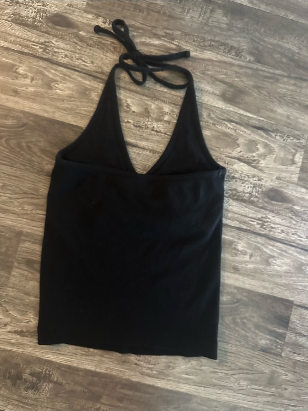 Old Navy Black Ribbed Halter Tank Top - Women